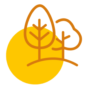 Picto représentant les espaces naturels gérés de Guyane.