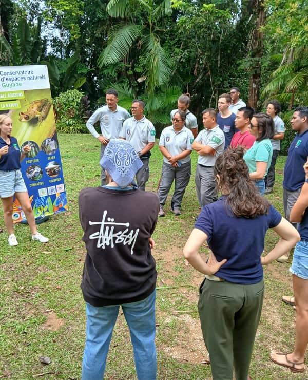 Présentation du Conservatoire des Espaces Naturels de Guyane aux membres du réseau.